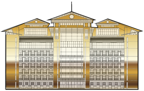 Commmercial building illustration